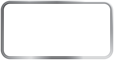marco rectangular de metal sobre fondo de transparencia. png