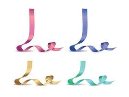 ribbons isolated on white background vector