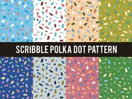 set of seamless patterns with dots vector