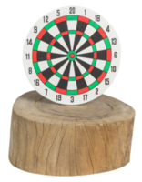 Dartboard hanging on old wooden isolated png