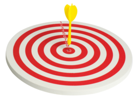 Dart target with arrows isolated png