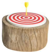 Dart board with darts arrow in the target center on wood isolated png