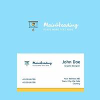 Presentation board logo Design with business card template Elegant corporate identity Vector