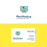 Flat Computer presentation Logo and Visiting Card Template Busienss Concept Logo Design vector