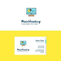 Flat Computer presentation Logo and Visiting Card Template Busienss Concept Logo Design vector