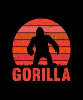 gorilla vector t shirt design