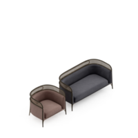 isometrische fauteuil geïsoleerd 3d geven png