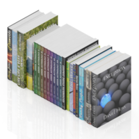 isometrico libri 3d rendere png