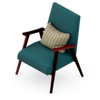 chaise isométrique rendu isolé 3d png