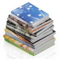 isometrico libri 3d rendere png