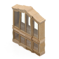 renderização 3d de gabinete isométrico png