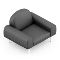 sillón isométrico aislado 3d render png