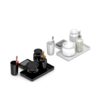 Isometric bathroom items 3D isolated render png