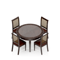 Isometric Table Set 3D render png