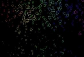 Dark Multicolor, Rainbow vector layout with bright stars.