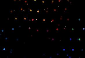 Dark Multicolor, Rainbow vector pattern in polygonal style with circles.