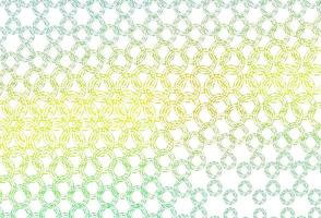 Light green, yellow vector background with bubbles.