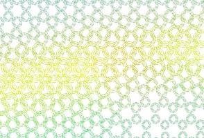 Light green, yellow vector background with bubbles.