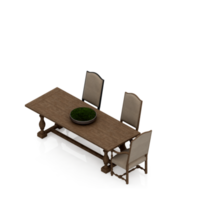 Isometric Table 3D render png