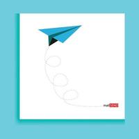 vector de icono de avión de papel, enviar mensaje ilustración de logotipo sólido,