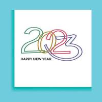 2023 - Banner, Design Template, Logo Text Sign Isolated on White Background. Holiday Greeting Card. Vector Stock Illustration