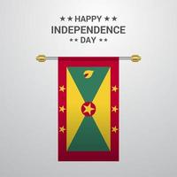 Grenada Independence day hanging flag background vector