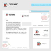 Helicopter ambulance Business Letterhead Envelope and visiting Card Design vector template