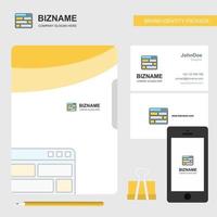 Website Business Logo File Cover Visiting Card and Mobile App Design Vector Illustration