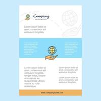 Template layout for Safe world comany profile annual report presentations leaflet Brochure Vector Background