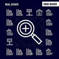 Real Estate Line Icon Pack For Designers And Developers Icons Of Real Estate Help Home House Info Real Estate Vector