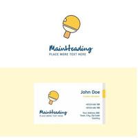 Flat Table tennis racket Logo and Visiting Card Template Busienss Concept Logo Design vector