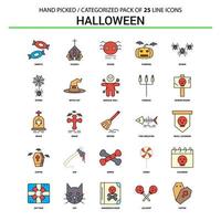 Halloween Flat Line Icon Set Business Concept Icons Design vector