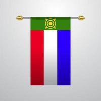 Khakassia hanging Flag vector