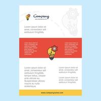 Template layout for Bulb setting comany profile annual report presentations leaflet Brochure Vector Background