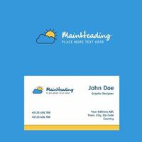 Raining logo Design with business card template Elegant corporate identity Vector