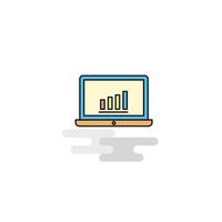 Flat Laptop Icon Vector