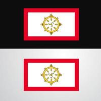 Sikkim Flag banner design vector