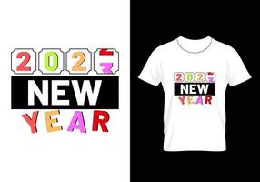 Best Typography Christmas and Happy new year T-shirt design vector