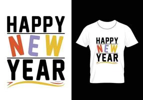 Best Typography Christmas and Happy new year T-shirt design vector