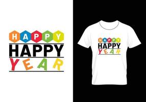Best Typography Christmas and Happy new year T-shirt design vector
