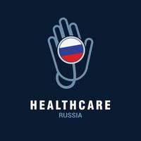 Health care logo with country flag design vector