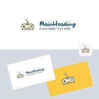 Game controller vector logotype with business card template Elegant corporate identity Vector