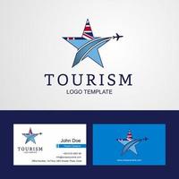 Travel Federation Bosnia and Herzegovina flag Creative Star Logo and Business card design vector