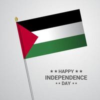 Palestine Independence day typographic design with flag vector