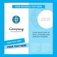 Globe Company Brochure Template Vector Busienss Template