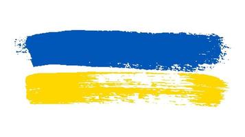 Ukrainian national flag in grunge style vector