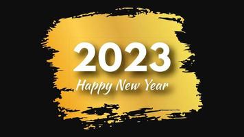 2023 Happy New Year gold background vector