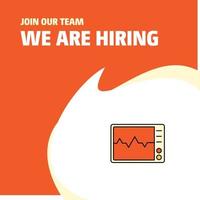 Join Our Team Busienss Company ECG We Are Hiring Poster Callout Design Vector background