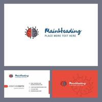 Brain processor Logo design with Tagline Front and Back Busienss Card Template Vector Creative Design