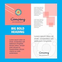 Atoms Company Brochure Title Page Design Company profile annual report presentations leaflet Vector Background